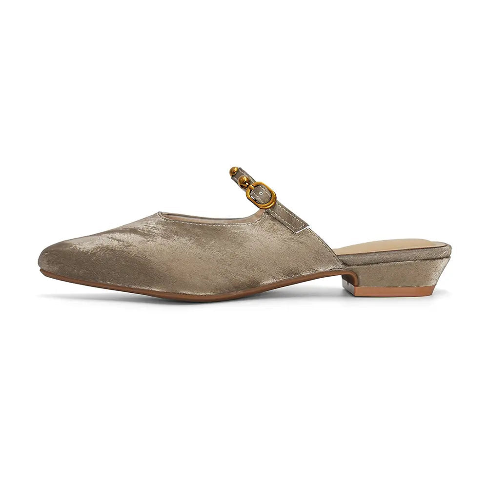 Summer Women's Square Toe Satin Slippers