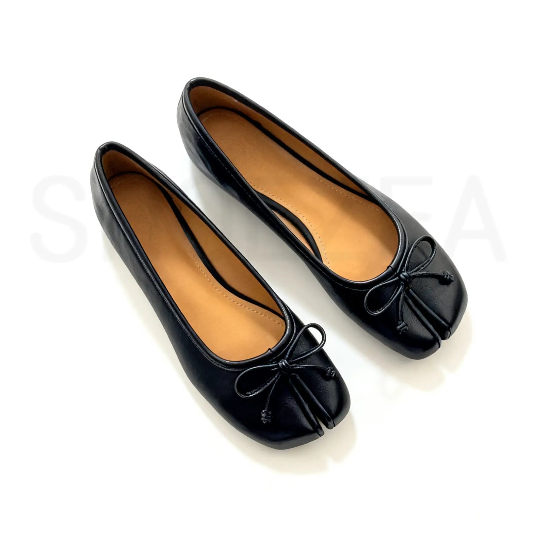 Women's Elegant Bow-Detailed Split-Toe Tabi Ballet Flats